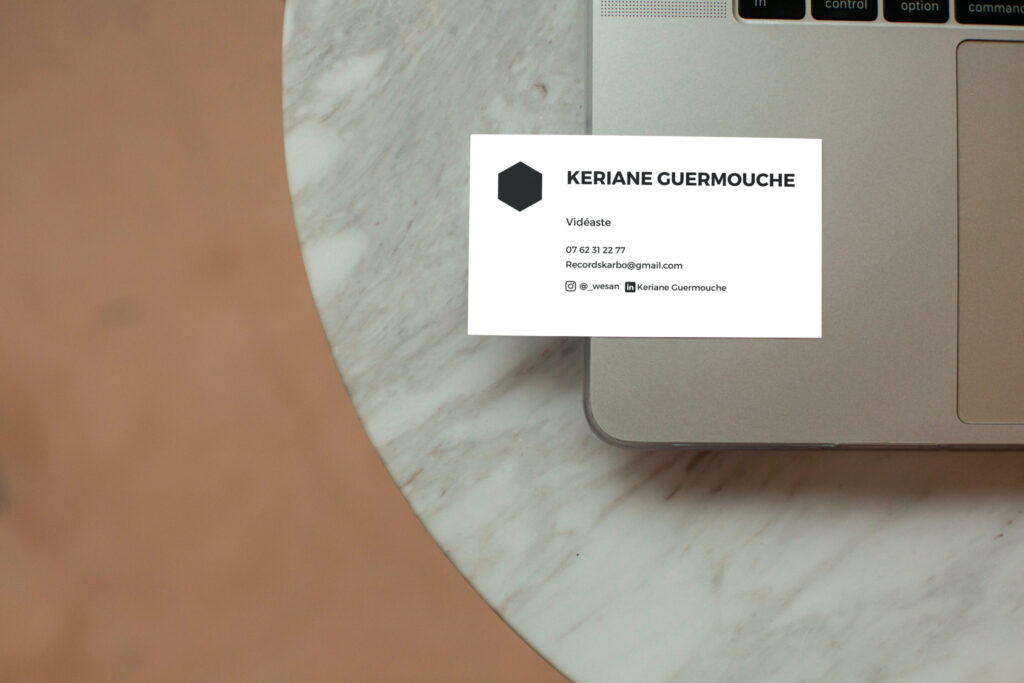Carte de visite pour un étudiant auto entrepreneur 