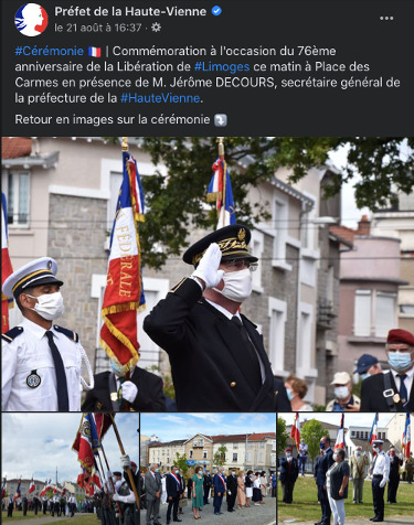 post facebook de la commémoration